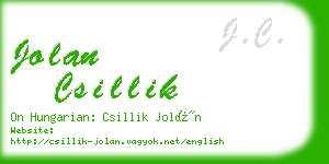 jolan csillik business card